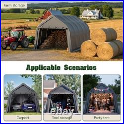 13x20 ft Outdoor Carports Heavy Duty Car Canopy Garage Galvanized Frame Canopy