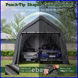 13x20 ft Outdoor Carports Heavy Duty Car Canopy Garage Galvanized Frame Canopy