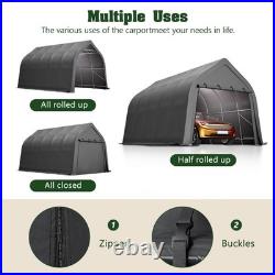 13x20 ft Outdoor Carports Heavy Duty Car Canopy Garage Galvanized Frame Canopy