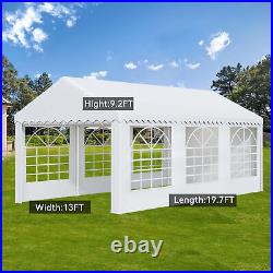 13x20FT Canopy Gazebo Party Tent Heavy Duty PVC Wedding Event Shelters Carport