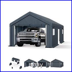 13x24ft Outdoor Storage Shelter Shed Carport Car Canopy Garage with Zipper Doors