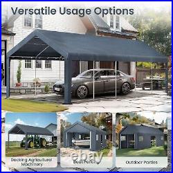 13x24ft Outdoor Storage Shelter Shed Carport Car Canopy Garage with Zipper Doors