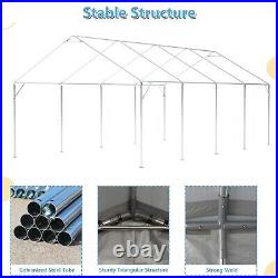 13x25ft Steel Carport Storage Canopy Heavy Duty Tent Garage Shed withRoll-up Doors