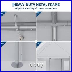 13x25x10 FT Carport Canopy Car Port With 4 Mesh Windows & Roll-Up Door Heavy Duty