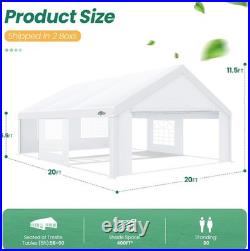 13x26FT Party Tent Heavy Duty Outdoor Gazebo White Party Wedding Tent Canopy NEW