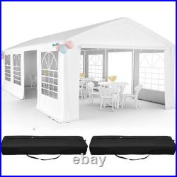 13x26ft Party Tent Heavy Duty Outdoor Gazebo White Party Wedding Tent Canopy