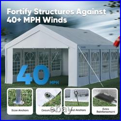 13x26ft Party Tent Heavy Duty Outdoor Gazebo White Party Wedding Tent Canopy