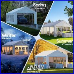 13x26ft Party Tent Heavy Duty Outdoor Gazebo White Party Wedding Tent Canopy