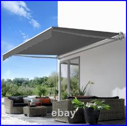 14'×10' Retractable Awning Fabric Replacement, Sun Shade Patio Awning Cover Outd