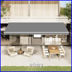 14'×10' Retractable Awning Fabric Replacement, Sun Shade Patio Awning Cover Outd 14'×10' Retractable Awning Fabric Replacement, Sun Shade Patio Awning Cover Outd