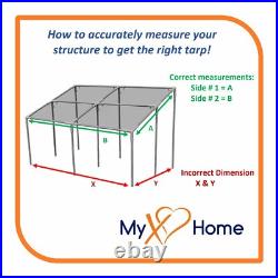14 x 24 Desert / Tan / Beige Tarp / Canopy -12 Mil Thick Heavy Duty by MyXOHome