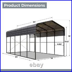 14x35x13ft/14x25x13ft Metal RV Carport Heavy Duty Outdoor Shelter Garage for RVs