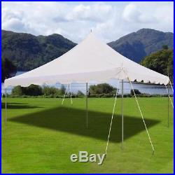 15x15' Pole Tent Commercial White Party Event Canopy Waterproof Vinyl