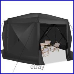 15x15ft Large Pop-Up Gazebo Canopy Tent with Mosquito Netting Screened Shelter#