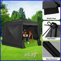 15x15ft Large Pop-Up Gazebo Canopy Tent with Mosquito Netting Screened Shelter#