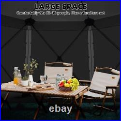 15x15ft Large Pop-Up Gazebo Canopy Tent with Mosquito Netting Screened Shelter#