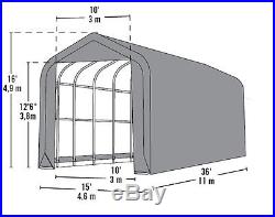 15x36x16 Peak ShelterLogic RV Boat Portable Garage Canopy Carport 79431