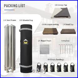 16 X 16 Pop up Gazebo with Mosquito Nettings, Beige & Coffee