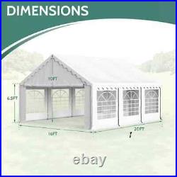 16'x20' Outdoor Patio Canopy Gazebo Wedding Party Tent with 6 Removable Sidewall