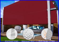 16ft Waterproof Pergola Shade Cover Canopy Replacement Awning Shade Cloth with Rod