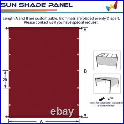 16ft Waterproof Pergola Shade Cover Canopy Replacement Awning Shade Cloth with Rod