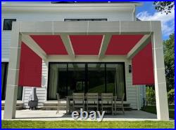 16ft Waterproof Pergola Shade Cover Canopy Replacement Awning Shade Cloth with Rod