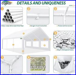 16x20 Heavy Duty Party Tent Outdoor Waterproof Canopy with 10 Church Windows