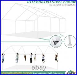 16x20 Heavy Duty Party Tent Outdoor Waterproof Canopy with 10 Church Windows