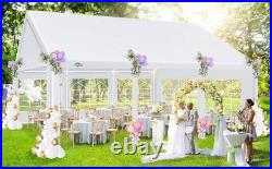 16x20 Heavy Duty Party Tent Outdoor Waterproof Canopy with 10 Church Windows