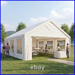 16x20 Heavy Duty Party Tent Outdoor Waterproof Canopy with 10 Church Windows