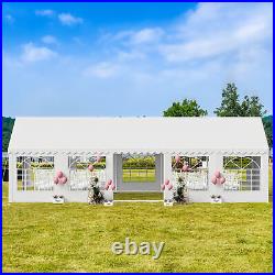 16x32FT Heavy Duty Galvanized Canopy Gazebo Wedding Party Tent Garage White