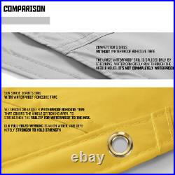 17' Sun Shade Sail Straight Edge Waterproof UV Garden Patio Yard Canopy Cover