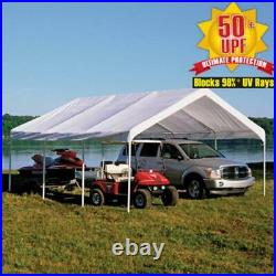 18 x 20 Car Deck Shelter White Outdoor Large Waterproof Replacement Canopy Cover