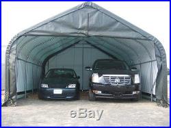 18x20x12 Peak ShelterLogic Snow Shedding Portable Garage Canopy Carport 80016