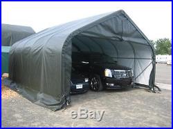 18x20x12 Peak ShelterLogic Snow Shedding Portable Garage Canopy Carport 80016