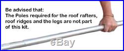 18x40' Carport Canopy Fittings Kit 1-3/8 RV Boat Tent Shade witho Leg & Roof Pipes