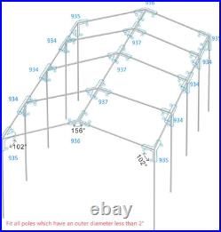 2 Inch Inner Diameter Low Peak Canopy Fittings, Fits 1.5 EMT 1.5 Galvanized Pi