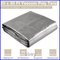 2 Pack 20x30 Ft 10 Mil Poly Tarp Protective Cover Tarpaulin Outdoor Waterproof