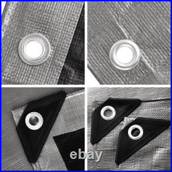 2 Pack 20x30 Ft 10 Mil Poly Tarp Protective Cover Tarpaulin Outdoor Waterproof