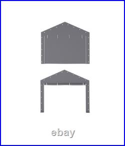 2-Pack Heavy-Duty 180G Zipper Doors Replacement for Carport 13' x 20' to 13