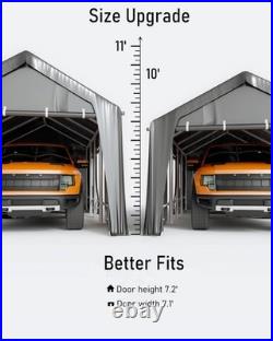 2-Pack Heavy-Duty 180G Zipper Doors Replacement for Carport 13' x 20' to 13
