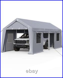 2-Pack Heavy-Duty 180G Zipper Doors Replacement for Carport 13' x 20' to 13