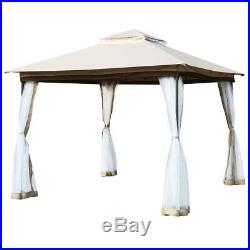 2-Tier 10' x 10' Canopy Gazebo Tent Shelter With4 Mosquito Netting