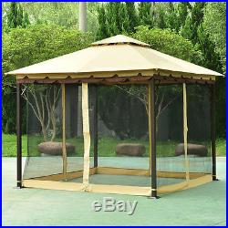 2-Tier 10'x10' Gazebo Canopy Tent Shelter Awning Steel Patio Garden Outdoor New