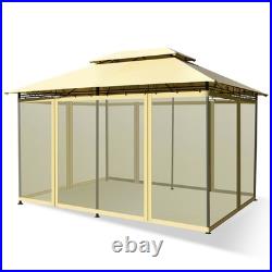 2-Tier 10'x13' Steel Gazebo Canopy Tent Shelter Patio Garden Outdoor Netting