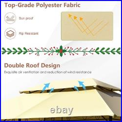 2-Tier 10'x13' Steel Gazebo Canopy Tent Shelter Patio Garden Outdoor Netting