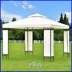 2-Tier 10x10 Gazebo Canopy Shelter Patio Wedding Party Tent Outdoor Awning New