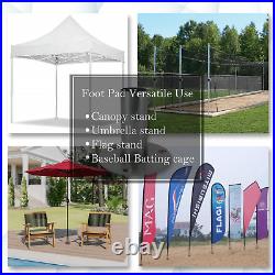 20 Canopy Foot Pads For 1-3/8 & 1-5/8 Carport Tent Shade Batting Cage Leg Pole