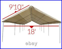 20 X 20 Canopy Top Replacement Tarp For 18 x 20 High Peak Frame Carport -Tan
