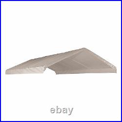 20 X 20 Canopy Top Replacement Tarp For 18 x 20 High Peak Frame Carport -White